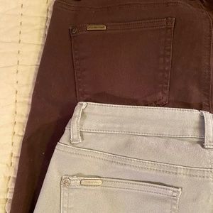 2 Skinny Jean/Pants- Grey & Plum- Size 11